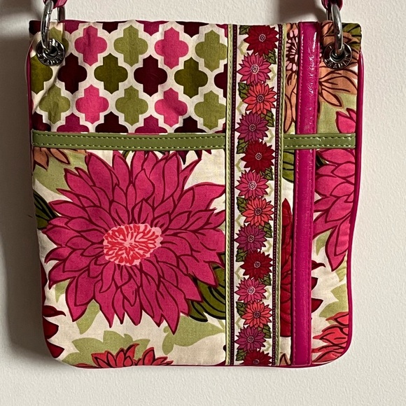 VTG Vera Bradley Hello Dahlia Flip Hipster Long Strap Crossbody EUC - Picture 3 of 11